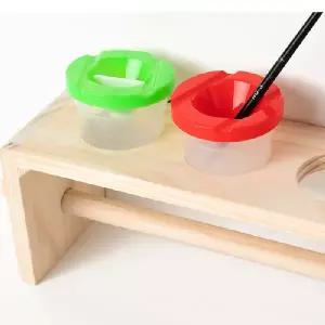 (선택 롤페이퍼)롤페이퍼 거치대 원목 화구 보관대 유치원선물 미술놀이