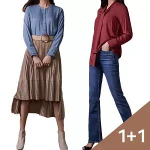 [1+1]  실키 블라우스 2개 무료배송