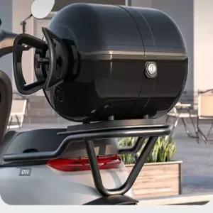 오토바이탑박스 모형 대형 경량 트렁크 테일박스 라이딩 스쿠터 수납함 배달통 미색