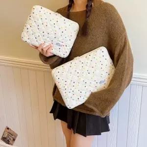 *당일* 노트북 파우치 도트 누빔 실버 노트북 가방 맥북  테블릿 13인치 14인치 15인치 16인치