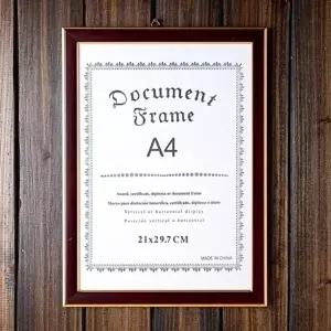 골드 허가증 상장 액자(A4) (브라운) (KYR-WB9CDD9)