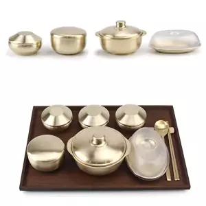 [조르지오]고급 TX37EF29 유기 산후조리원 요양원 병원 1인 4찬 식기세트