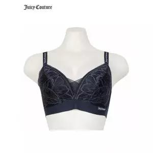 [쥬시꾸뛰르]여성 레이스 노와이어 밴드프리 언더바스트 브라_네이비 585941