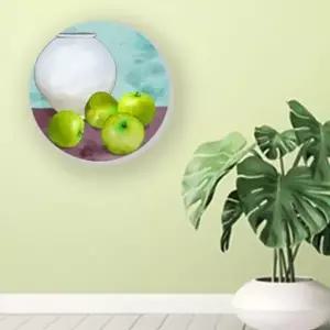 사과그림 달항아리 풍수 캔버스액자 그림드림 4A-ci30 (KYR-W64CBC3)