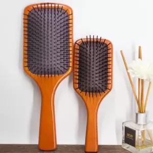 우드 핸들 쿠션 브러쉬 엉키지않는 두피 마사지 빗 머리볼륨 두피지압 드라이빗
