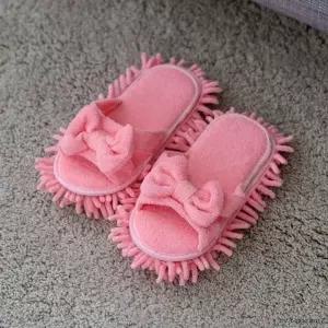 [셀러에이드]리본청소슬리퍼 슬리퍼걸레 거실화 실내화 청소슬리퍼