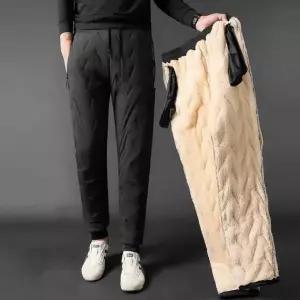 겨울용 방한 기모 융털 보온 패딩 팬츠