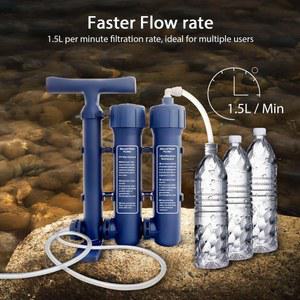 수도 필터 야외 캠핑 생존 정수기 휴대용 음용수 야외용 핸드헬드 압력