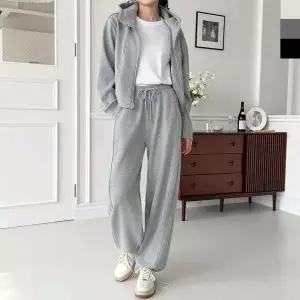 여자 보온 포근 후디집업 모양 넓은 트랙수트 2WAY 세트