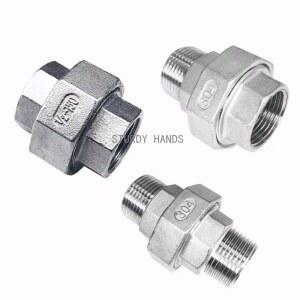 스테인리스 유니온 피팅 304 스테인리스강 파이프 조인트 81 41 캐스트 하드웨어 피팅 내부 외부 나사 포함