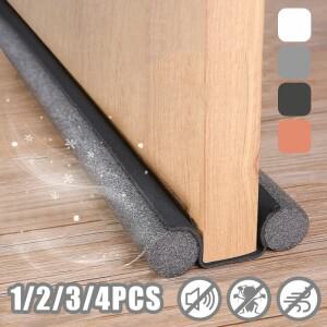 4Pcs 날씨 스트립 문 하단 씰 차단기 가드 안티 콜드 소음 라이트 감소 드래프트 스토퍼 폼 Weatherstrippi