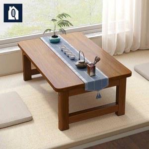 테이블 다도 좌식 티테이블 일본식 감성 우드 접이식 통나무