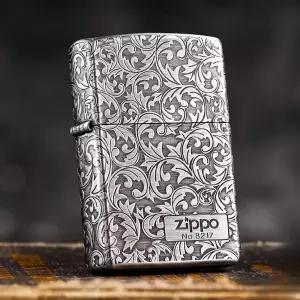 ZIPPO 지포라이터 정품 사면 정밀 조각 실버 오일 라이터 발렌타인데이 기념일 생일 남자 선물