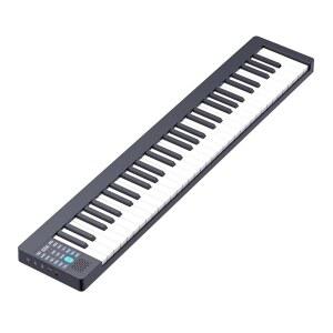 [포르르] 61키 풀사이즈 디지털 피아노 휴대용 전기 키보드 내장 스피커 지원 블루투스 MIDI 연결에는 서스테인 페달, 초보자용 가방이 포함됩니다