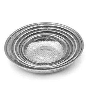 스테인리스 타공 채망 야채 세척용 낮은 채반 펀칭망