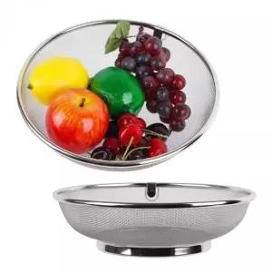스테인리스 스틸 채소용 원형 메쉬 바구니 채반