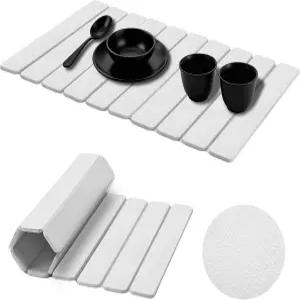 주방 조리대용 대형 돌 식기 건조 매트 퀵 드라이 접이식 미끄럼 방지 다이닝 싱크 모든 조리대와 일치