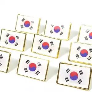 ( )사각형 태극기 배지 배낭여행 모자 가방 포인트 뱃지