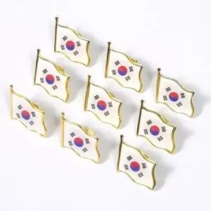 ( )깃발 형 태극기 배지 배낭여행 모자 가방 포인트 뱃지