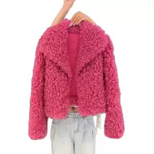 겨울 여성 여성위한 짧은 오피스 더블 옷깃 빅사이즈