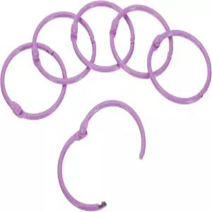 파티킬 1.8인치 OD 1.5인치 ID 루즈 링 10팩 바인더 북 스틸 종이 DIY 스크랩북 노트북 사진 앨범 퍼플