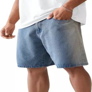 베르두사 남성 조츠 배기 청바지 스트레이트 레그 데님 반바지 캐주얼 진