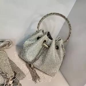 ( )실버 큐빅가방 미니백 크로스끈 포함