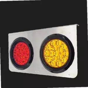 12v led 테일 램프 후미등 데루등 사각 2구 스텐판