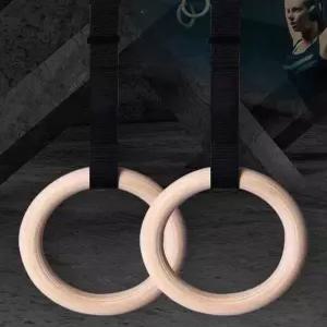 프로서클 나무 링 자작나무 소재의 성인용 체조 훈련용 풀업 바 가정용 피트니스 철봉.