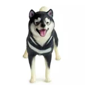 어린이 리얼 관찰 동물 블랙 시바견 모형 완구 피규어 장난감 미니어처 소프트 어린이집 교육용 역할 놀이