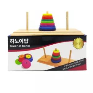 유아 수학 퍼즐 원목 교구 나무 블럭 링 쌓기 기둥 끼우기 어린이집 수 영역 블록 지능 개발 장난감 어린이