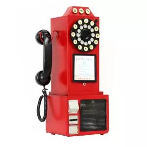 레트로 다이얼 7컬 수화기 올드 아날로그 클래식 전화기