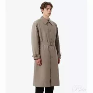 오라리 핀스 폴리에스터 웨더 샴브레이 수티엥 COLLOAR 코트 브라운 A24SC01FP 폴리에스테르 칼라