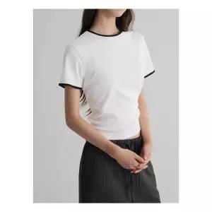 (325942LY11) [에잇세컨즈] 골지 링거 티셔츠 화이트 175026