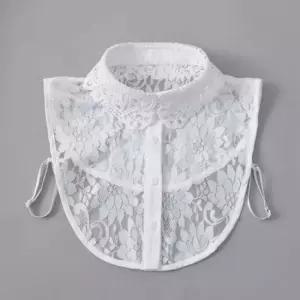 구멍무늬 레이스소재 인조심플 폴로카라 드레스셔츠