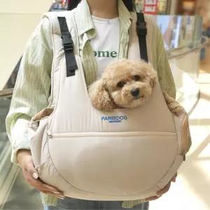 버스 지하철탑승 강아지앞가방 애완캐리어 크로스백