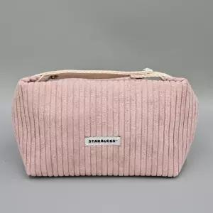 스타벅스 코듀로이 파우치 핑크