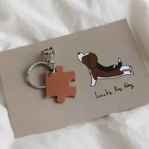 국산 가죽 퍼즐 레더 커플 우정 열쇠 고리 핸드폰 휴대폰 백팩 가방고리 자동차 차량 차키 키홀더