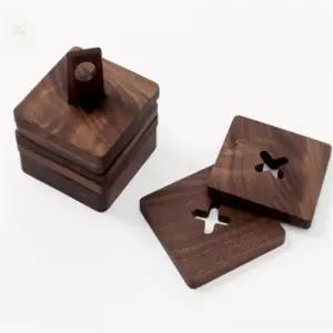 코지홈 우드코스터 컵받침 6P세트 D2 하이볼잔받침대