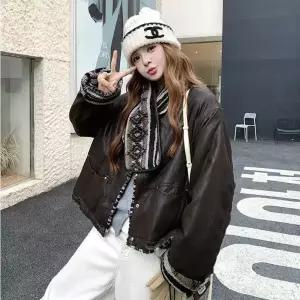 여성 겨울 가죽 자켓 옷 새끼양 양면 코트 원픽4