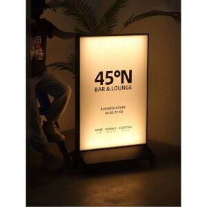 LED 입간판 대형 철제 양면 충전식 무선 조명 배너