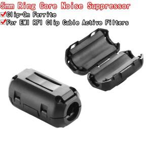 클립온 페라이트 링 코어 노이즈 억제기 EMI RFI 케이블용 능동 부품 필터 5mm