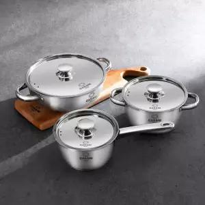 아트박스/서울리빙 까사니 폰조 인덕션 스텐 냄비세트 3종