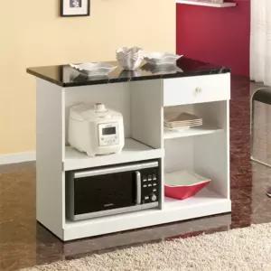 대리석무늬 에어프라이어수납장 밥솥아일랜드