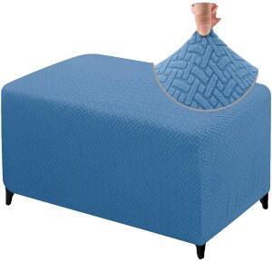 벨벳 의자 커버 스툴 쇼파 덮개 사각 탄성 45x45x40cm 블랙