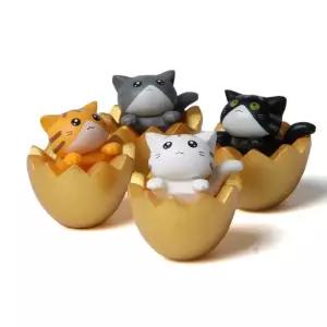 골드에그 고양이 4종 동물 미니어처 피규어