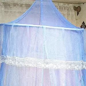 블루 레이스 캐노피 모기장 침대 텐트