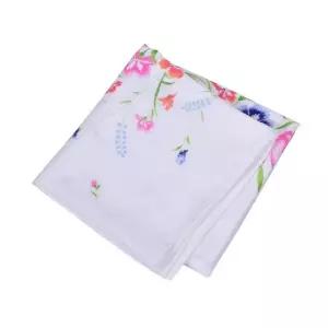 신상 플라워패턴 손수건 인기 정사각형 1매 이중 가재나염