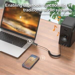 차량용 블루투스 오디오 옥스 TF 리시버 5MM 동글 AUX 생성기 BT 어댑터 USB 키트 송신기 핸즈프리