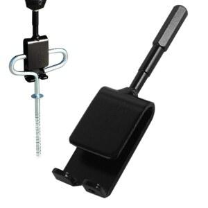 EVANV 아이스 앵커 도구, 텐트용 전원 드릴 어댑터 하우스 앵커, 낚시 쉼터 텐트 설치용 인서트 재봉 액세서리(블랙)